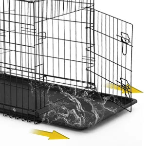 BestPet | Dog Crate | 48" | Black | Foldable Metal Kennel with Double Doors, Secure Slide-Bolt Latches, Leakproof Tray |