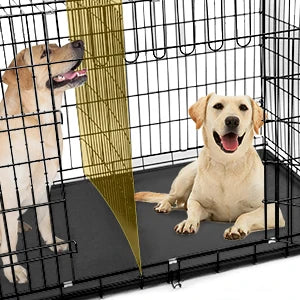 BestPet | Dog Crate | 48" | Black | Foldable Metal Kennel with Double Doors, Secure Slide-Bolt Latches, Leakproof Tray |
