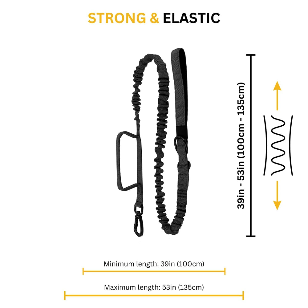 Military Dog Leashes ,Adjustable Leash Quick Release Elastic Rope With 2 Control Handle For Medium and Small Dogs Accessories