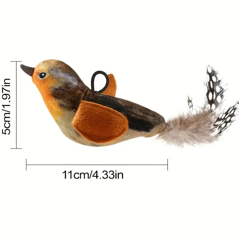 Interactive Touch-Activated Flapping Sparrow Kicking Toy with Realistic Chirping Sound, Suitable for Exercise