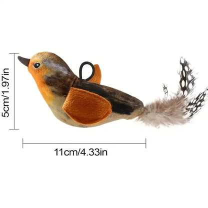 Interactive Touch-Activated Flapping Sparrow Kicking Toy with Realistic Chirping Sound, Suitable for Exercise