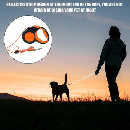 8M Retractable Dog Lead ,Heavy Duty Pet Walking Leash with Strong Reflective Tape Non-Slip Handle for Small, Medium and Large Dogs