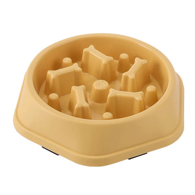Pet Cat and Dog Slow Food Bowl, Anti-choking , Non-slip, Multiple Colors and Shapes