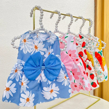 Dog Princess Dress,  Cute Printed Bow Lace,  Dog Dresses for Small, Medium, Puppies... Poodle , Chihuahua