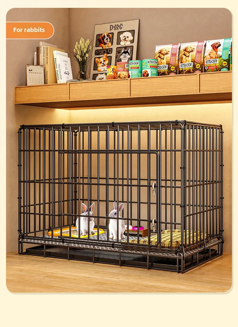 Dog Cage Small Indoor Folding with Toilet Teddy Bigbear, Medium Dog ,Corgi Border, Pet Kennel , House Kennel ,Pets House, Pet Fence