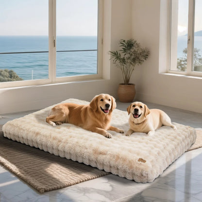 Ultra Plush Dog Bed ,Large Dog Crate Puppy Mattress, Washable Mat