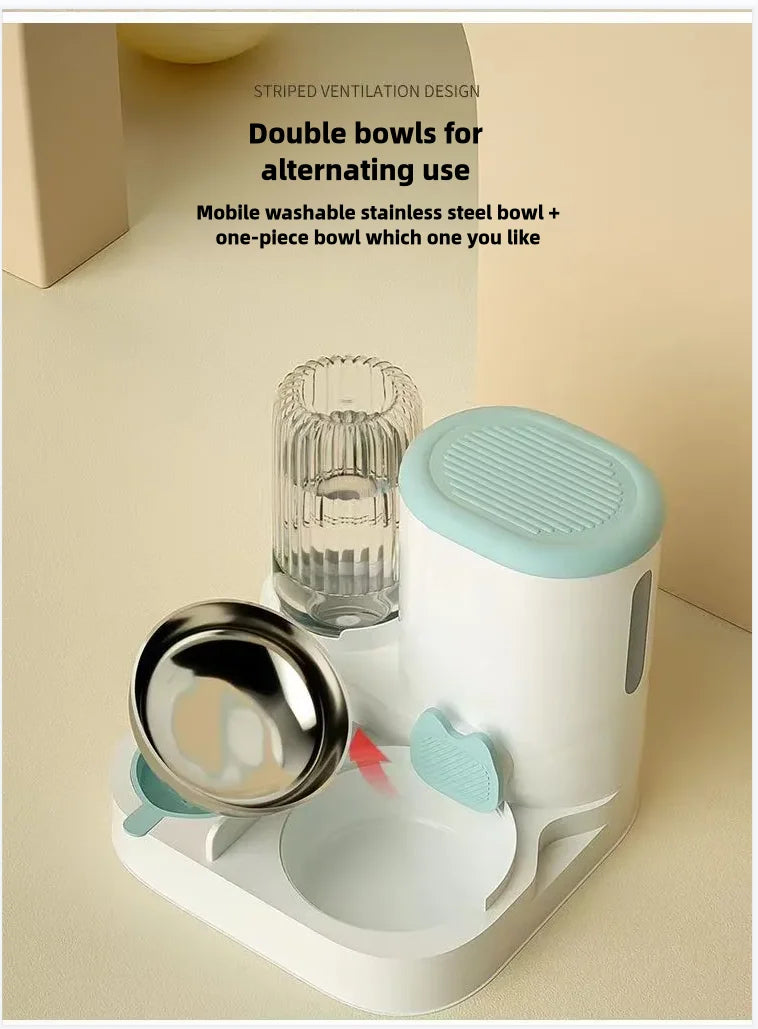 Cat bowl automatic feeder for cats, dogs, pets,