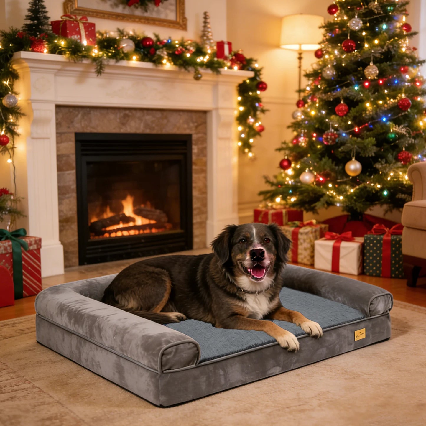 XXXL Large Calming Dog Bed Orthopedic Memory Foam , Waterproof Removable Cover Plush Mat for Small Medium Large Dogs
