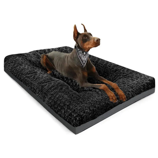 XL Dog Beds, Large Pet Bed for Crate, Washable Plush Dog Mat for Cages, NonSlip Crate Pad for Outdoor or Indoor Car Use
