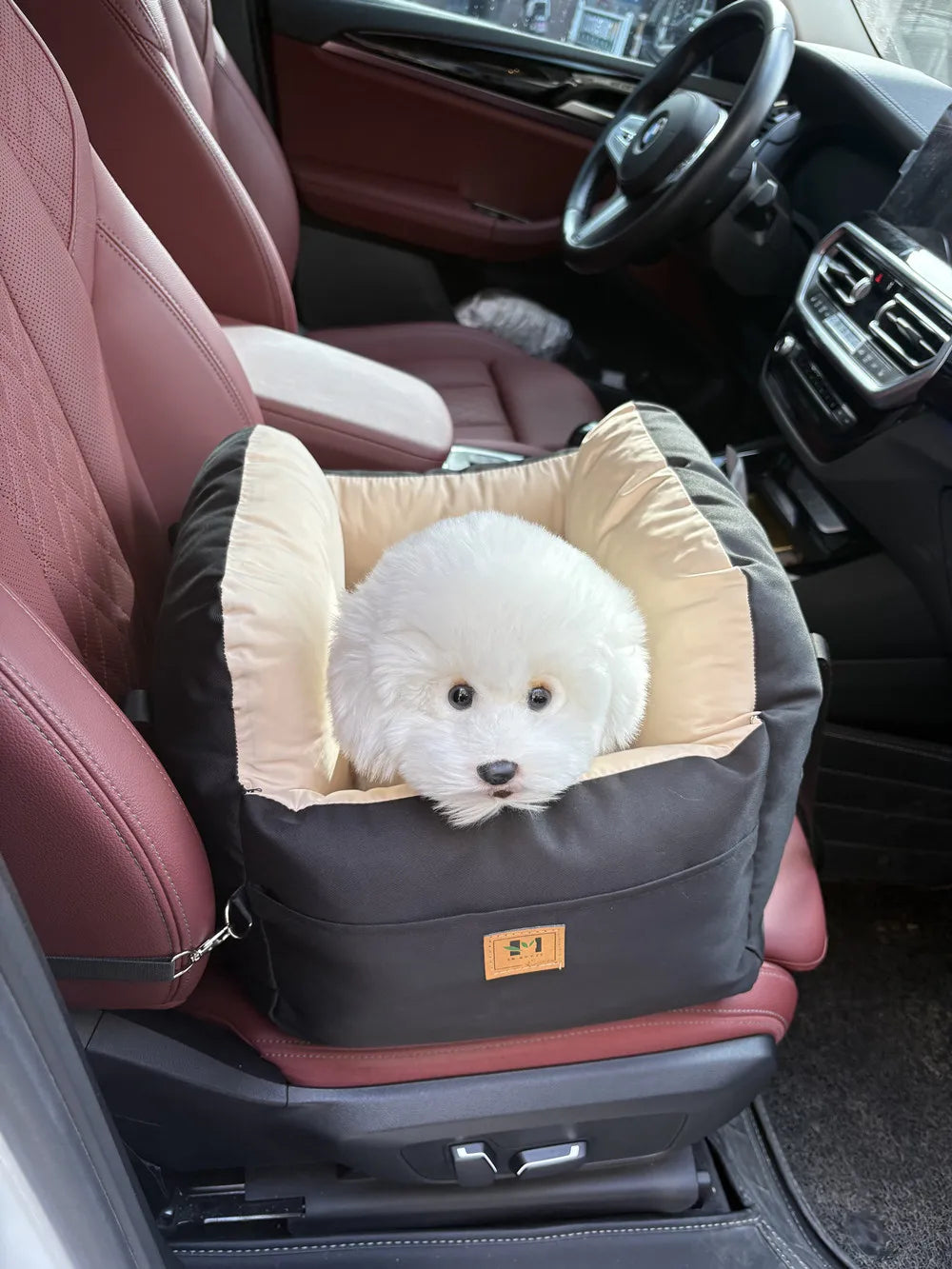Dog Car Seat with Safety Belt, Four Season Universal Pet Nest Cushion, Washable Dogs, Cats, Sofa Bedding Travel Mattress