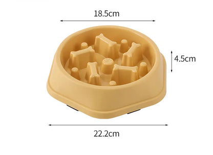 Pet Cat and Dog Slow Food Bowl, Anti-choking , Non-slip, Multiple Colors and Shapes