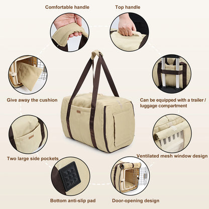 Lightweight Cat Carrier Breathable Mesh & Comfortable Strap, Pet Tote Bag for Small Dogs, Cats and Puppies