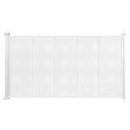 SucceBuy 55/71/110in Retractable Gate , 34in Tall , Extends Wide and Retractable Gate for Kids and Pets , Mesh Material , Easy to Install
