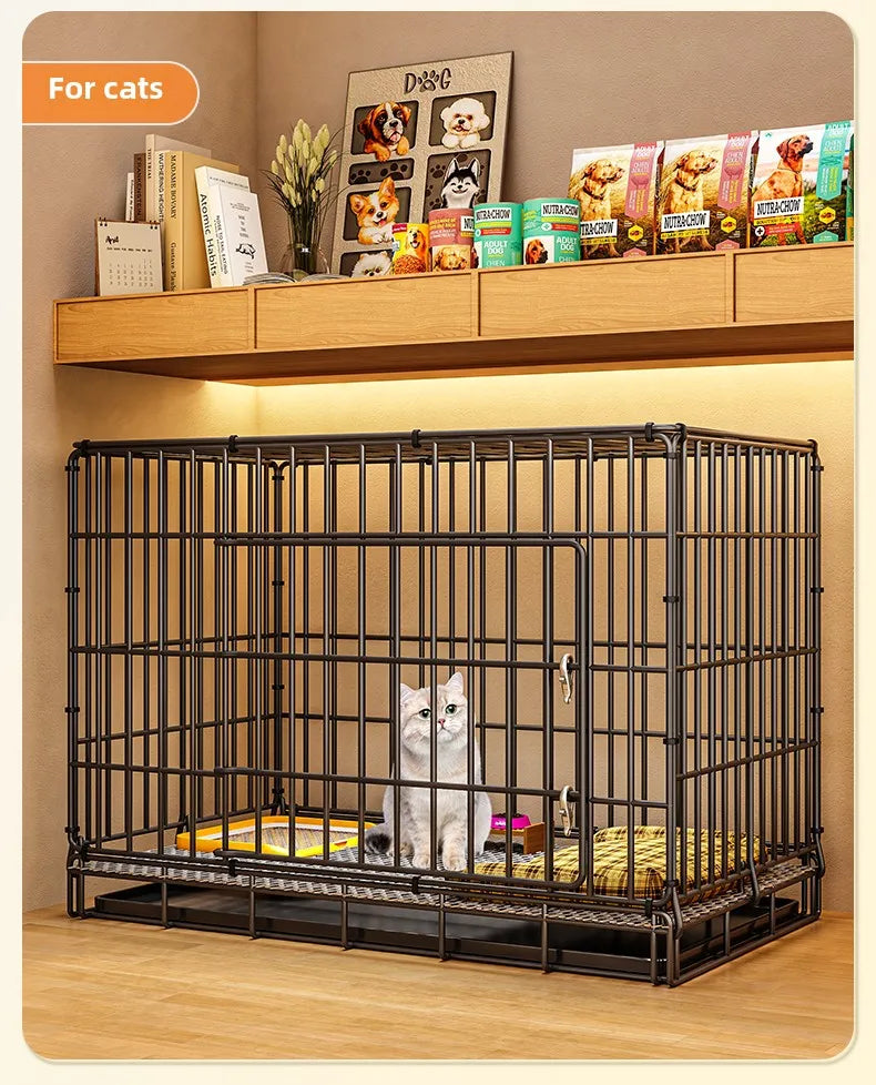 Dog Cage Small Indoor Folding with Toilet Teddy Bigbear, Medium Dog ,Corgi Border, Pet Kennel , House Kennel ,Pets House, Pet Fence
