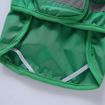 Fashionable Reflective Pet Dog Raincoat ,Hooded ,Waterproof Jacket for Big Dogs