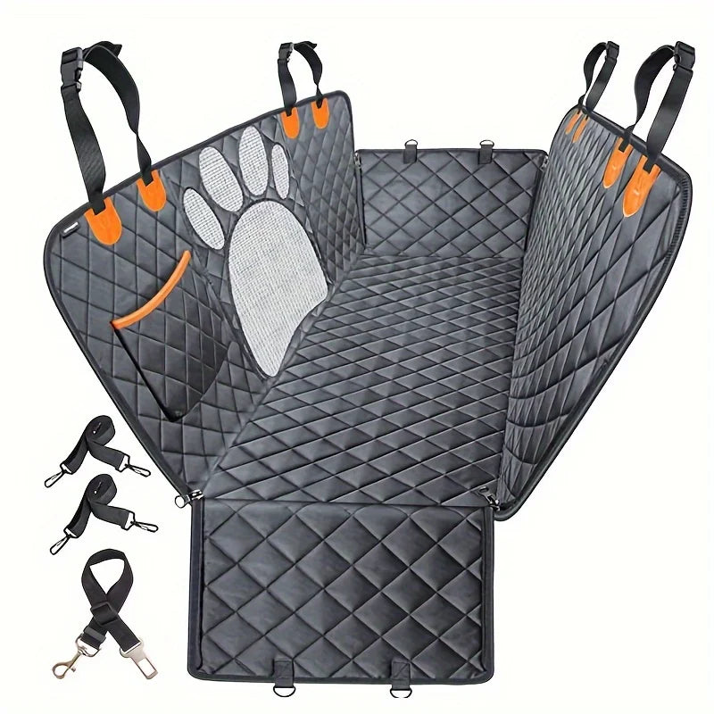 Dog Seat Cover,  Hammock, Heavy Duty, Scratch Resistant, Anti Slip, Durable Rear Seat Cover for Cars