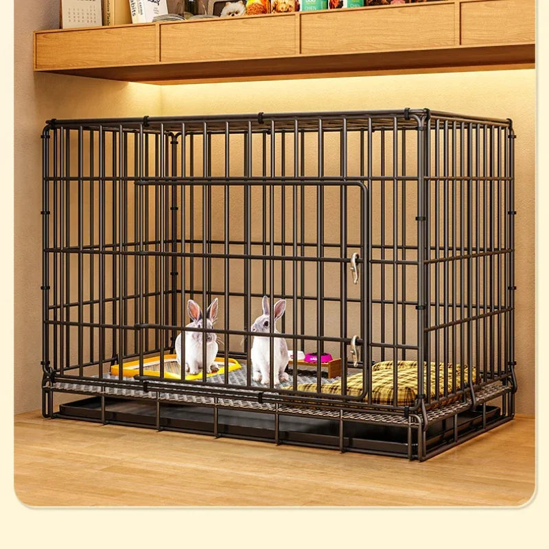 Dog Cage Small Indoor Folding with Toilet Teddy Bigbear, Medium Dog ,Corgi Border, Pet Kennel , House Kennel ,Pets House, Pet Fence