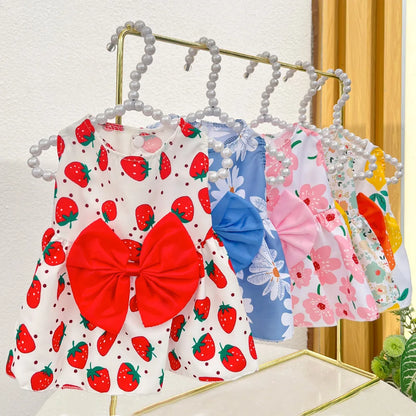 Dog Princess Dress,  Cute Printed Bow Lace,  Dog Dresses for Small, Medium, Puppies... Poodle , Chihuahua