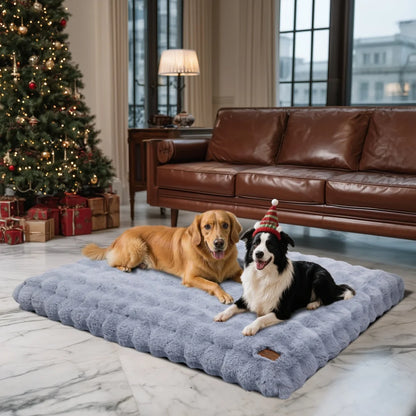 Ultra Plush Dog Bed ,Large Dog Crate Puppy Mattress, Washable Mat