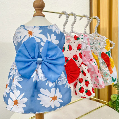 Dog Princess Dress,  Cute Printed Bow Lace,  Dog Dresses for Small, Medium, Puppies... Poodle , Chihuahua