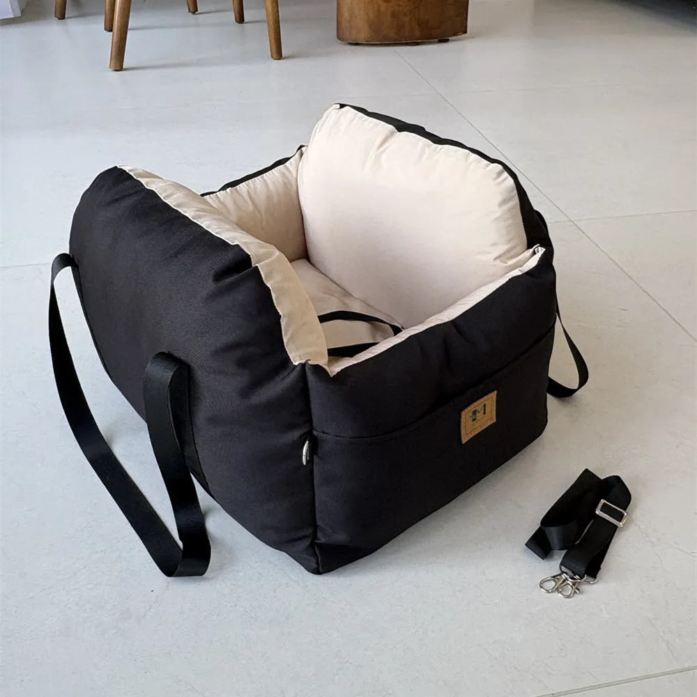 Dog Car Seat with Safety Belt, Four Season Universal Pet Nest Cushion, Washable Dogs, Cats, Sofa Bedding Travel Mattress