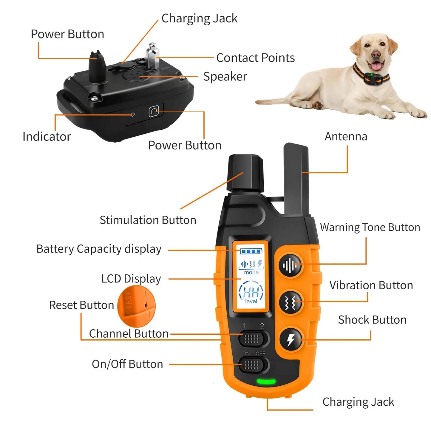 3300Ft Electric Dog Training Collar Remote Control Waterproof Pet BehaviorFor 5-120lbs Puppy With Shock Vibration 2026