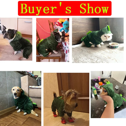 Soft Warm Fleece Dogs Jumpsuits with Hoodies, Pet Clothing for Small Dogs, Puppies and Cats