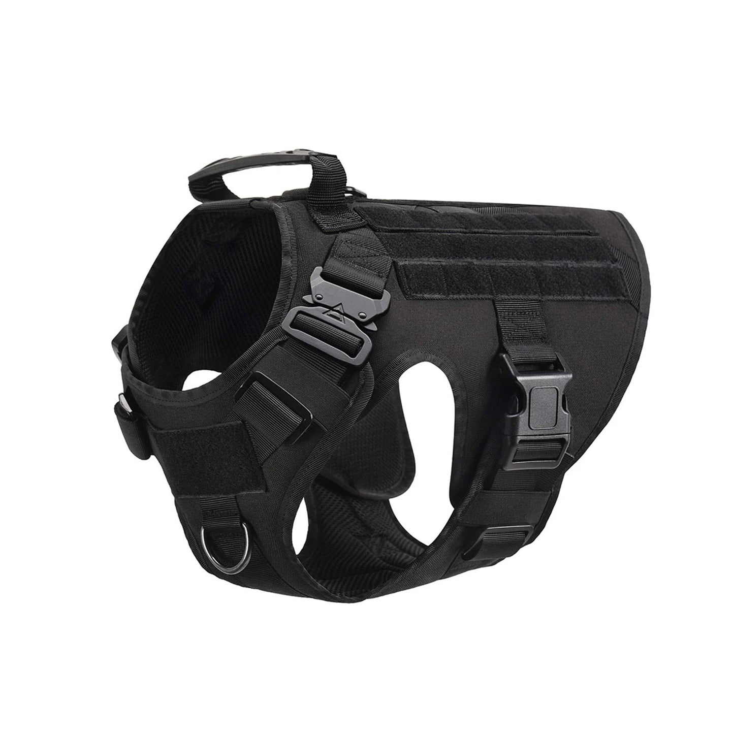 Tactical Dog Harness Collar Leash Molle Pouches For Medium and Large Dogs, Walking Vest Dog Harnesses