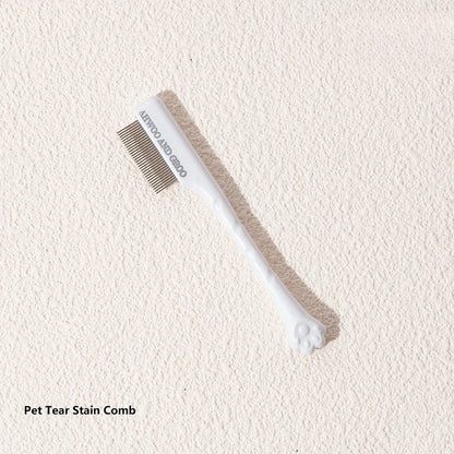 Pet Facial Cleaning Comb Set, Removes Tear Stains, Dog and Cat Hair Repair Scissors, Hair Comb
