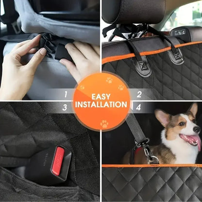 Dog Car Seat Cover for Pets, 100% Waterproof Seat Cover Hammock, Scratch Proof, Nonslip Durable Soft Back Seat Cover for Cars and Trucks
