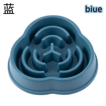 Pet Cat and Dog Slow Food Bowl, Anti-choking , Non-slip, Multiple Colors and Shapes