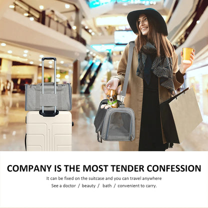 Dog Carrier Bag ,Soft Side Backpack, Pet Carriers Dog Travel Bags Airline Approved ,Transport For Small Dogs and Cats