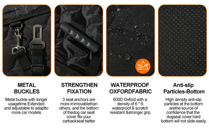 Waterproof Pet Travel Accessories Foldable Dog Car Seat , Car Pet Seat Safety Hammock, Trunk Mat, Car Rear Back Seat Protector