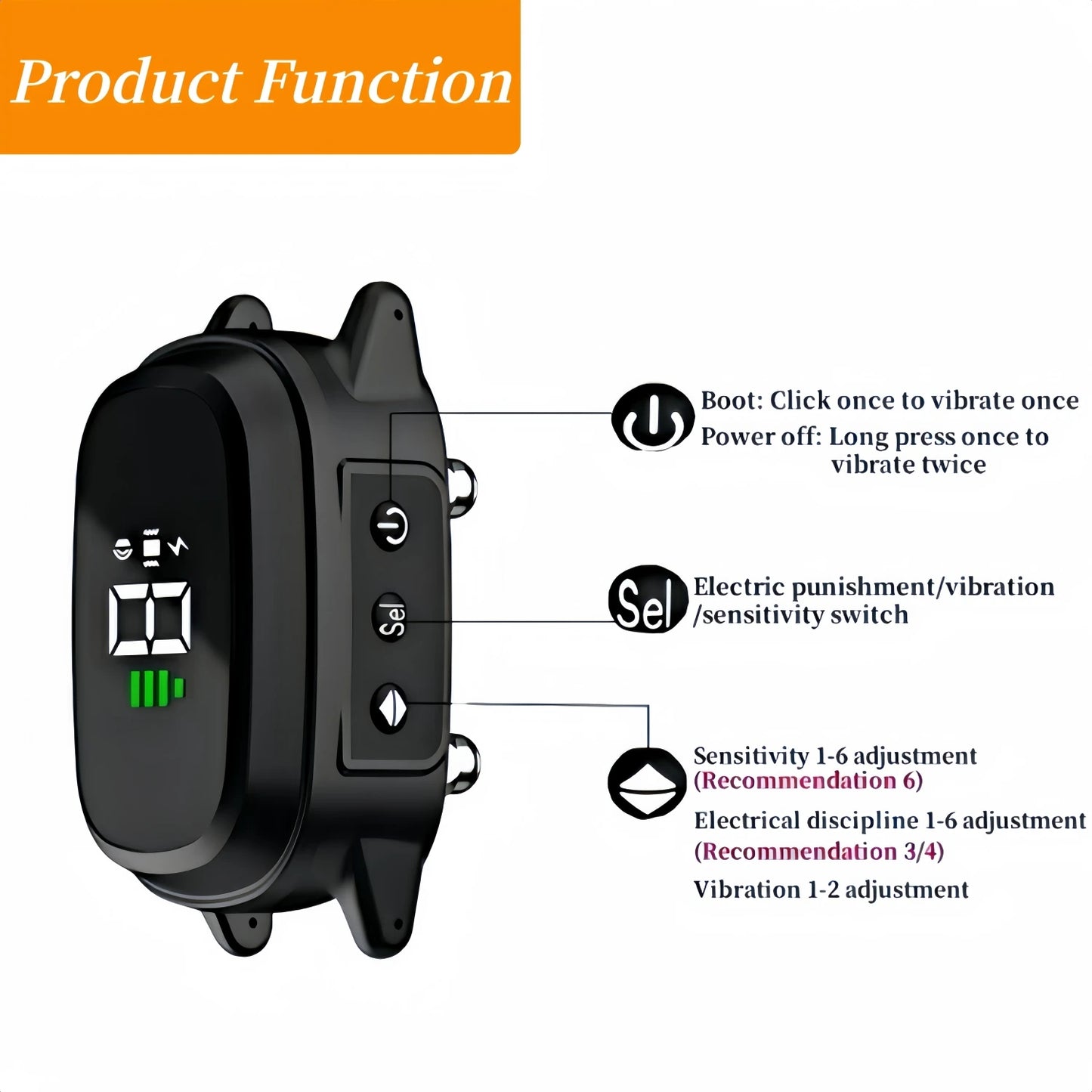 Waterproof Dog Bark Collar, Rechargeable Anti-Bark Collar For Dogs,  Stop Barking, Dogs with Vibration Training Collar,  For Small, or Medium Dogs