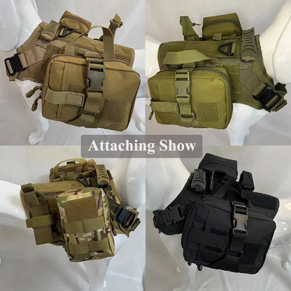 Dog Tactical Bags Set Molle Pouches, Belt Attaching on Harness ,Sticker, Military Dog Training Bags For Large Dogs,