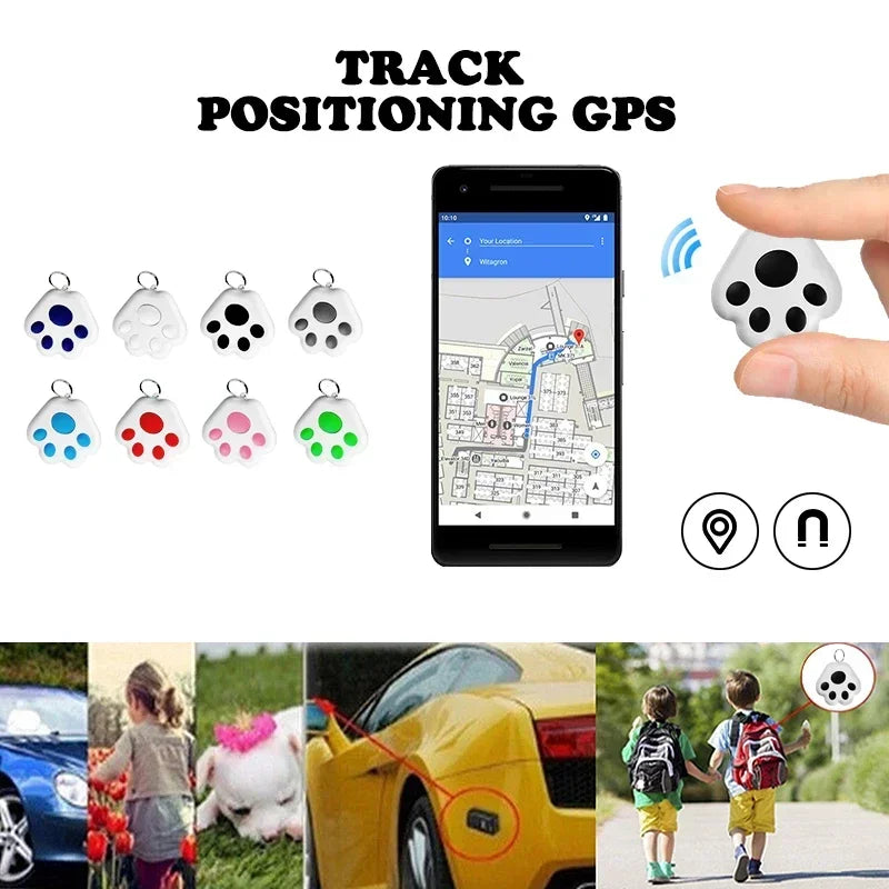 Dog Paw Mini GPS Tracker Cats, Dogs, Children, Elderly, Anti Lost Device, Intelligent Tracking Locator.