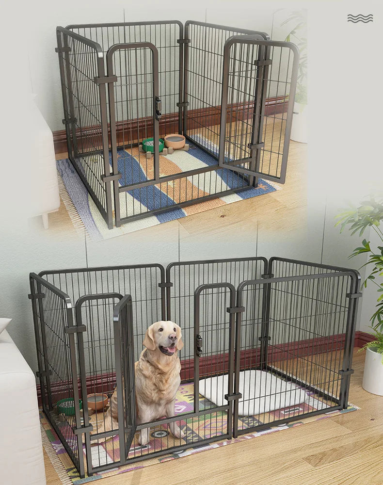 4/6 Panels Dog Fence, Playpen Foldable, Puppy Exercise Kennel , Heavy Duty Cage for Dogs, Cats, Rabbits or any medium size pet.