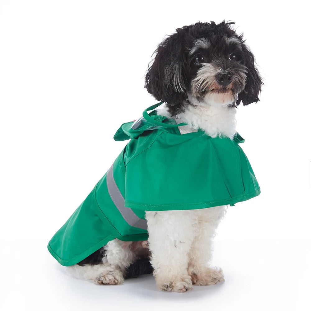 Fashionable Reflective Pet Dog Raincoat ,Hooded ,Waterproof Jacket for Big Dogs