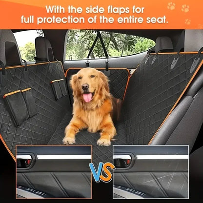 Dog Car Seat Cover for Pets, 100% Waterproof Seat Cover Hammock, Scratch Proof, Nonslip Durable Soft Back Seat Cover for Cars and Trucks