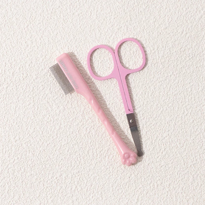 Pet Facial Cleaning Comb Set, Removes Tear Stains, Dog and Cat Hair Repair Scissors, Hair Comb