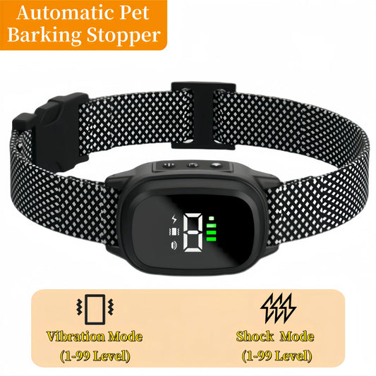 Waterproof Dog Bark Collar, Rechargeable Anti-Bark Collar For Dogs,  Stop Barking, Dogs with Vibration Training Collar,  For Small, or Medium Dogs