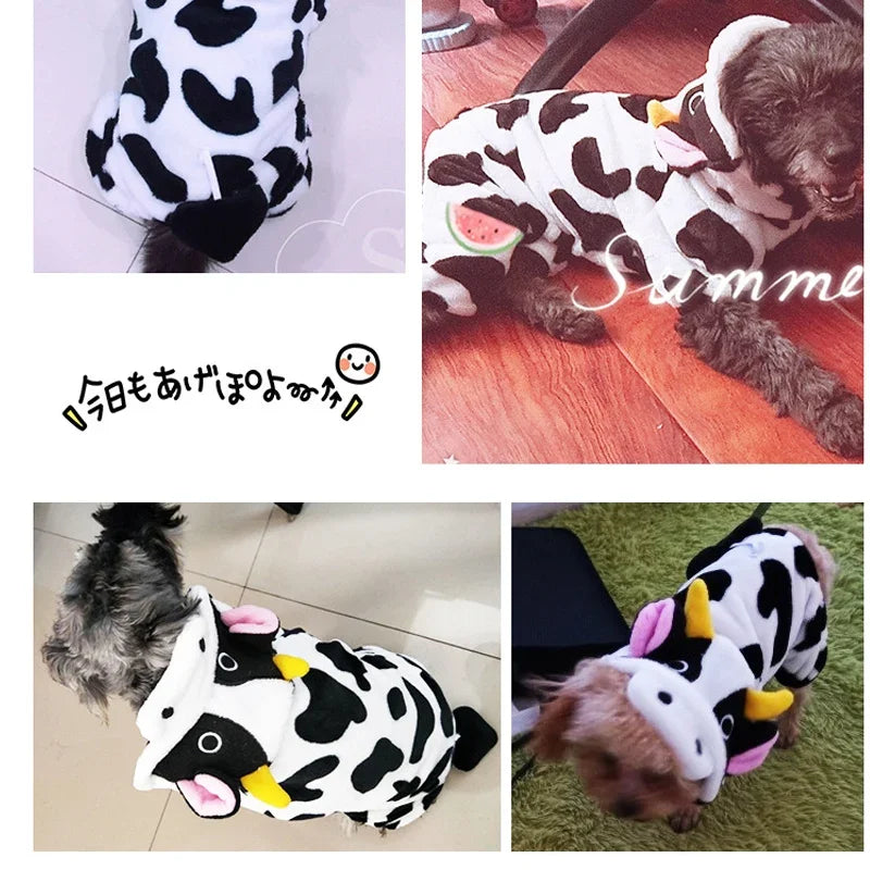 Soft Warm Fleece Dogs Jumpsuits with Hoodies, Pet Clothing for Small Dogs, Puppies and Cats