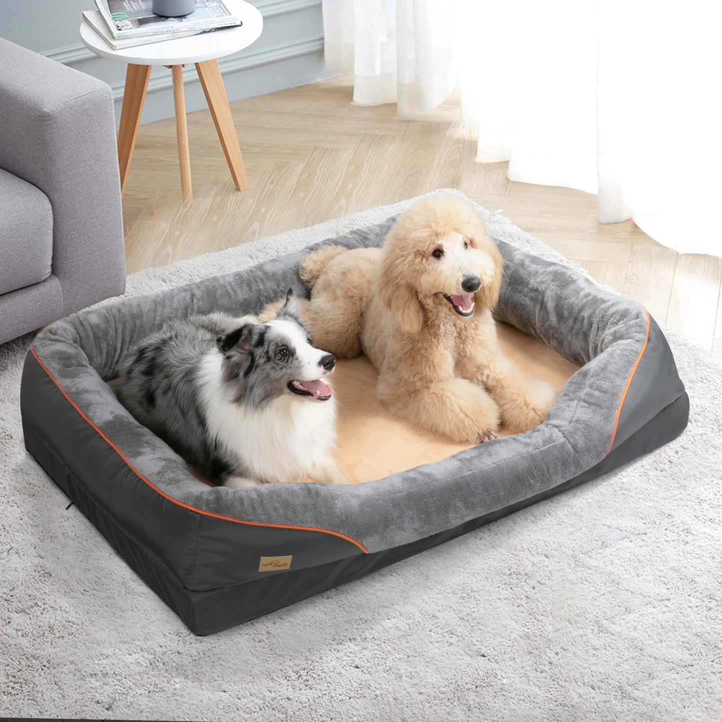 Large Dog Bed Soft and Comfortable ,Anti Allergy ,Warm Fleece, Removable Washable Cover, Waterproof