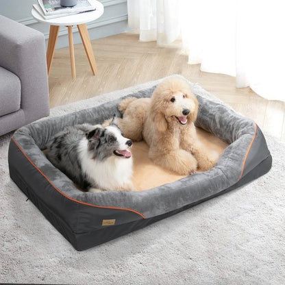 Large Dog Bed Soft and Comfortable ,Anti Allergy ,Warm Fleece, Removable Washable Cover, Waterproof