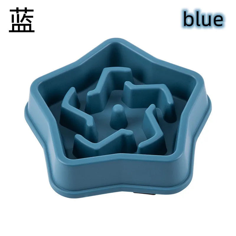 Pet Cat and Dog Slow Food Bowl, Anti-choking , Non-slip, Multiple Colors and Shapes
