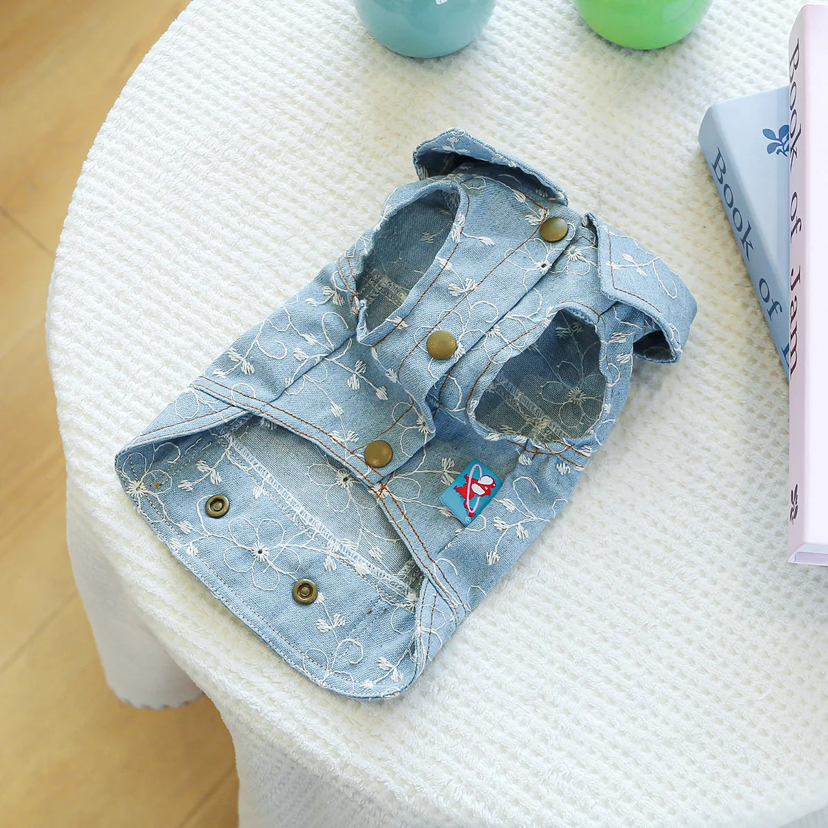 Denim Doggie Pet Jacket, Sleeveless Vest, Jeans Coat, Autumn or Spring Wear,  Apparel For Small, Medium, Dogs or  XS XL sizes for Cat or Puppy