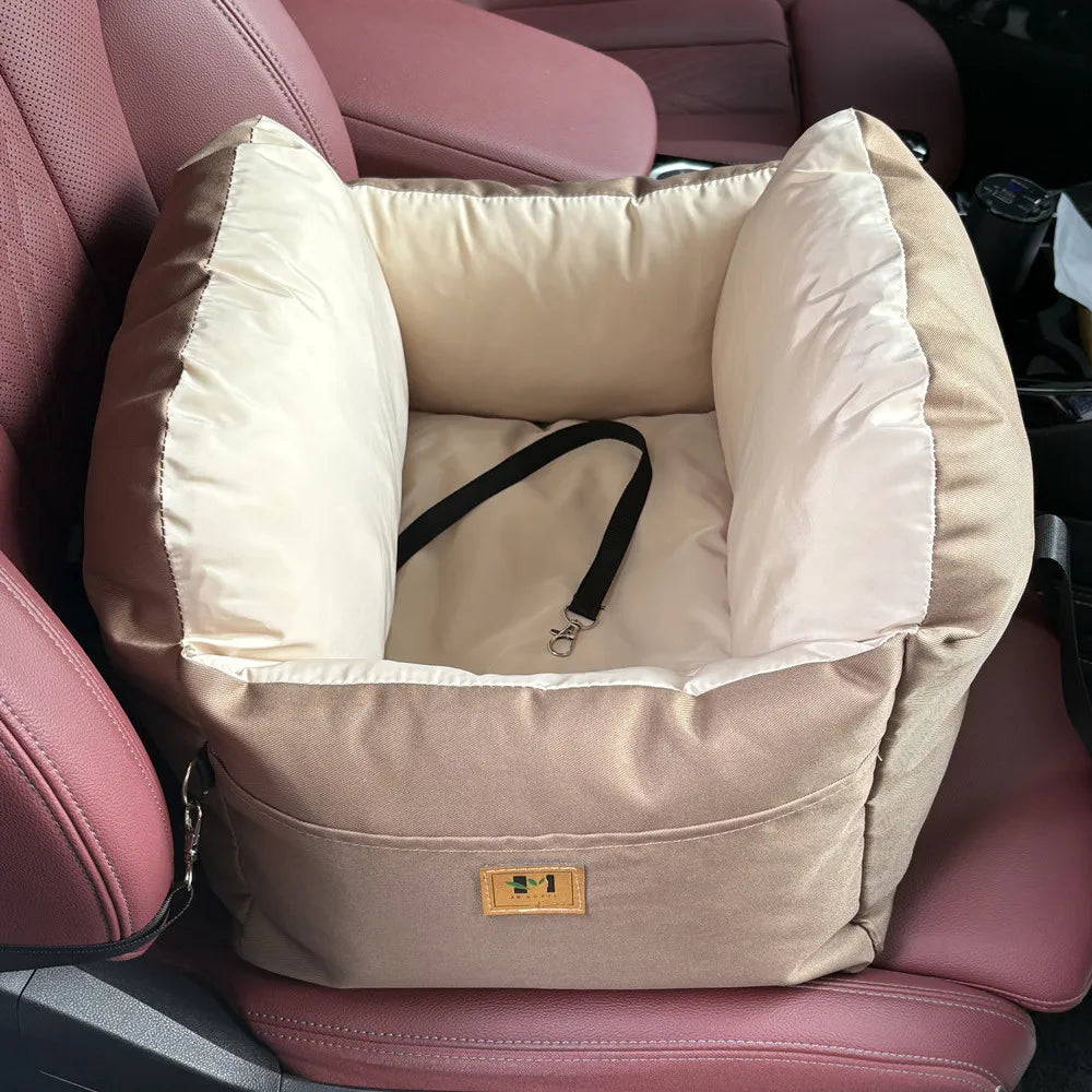Dog Car Seat with Safety Belt, Four Season Universal Pet Nest Cushion, Washable Dogs, Cats, Sofa Bedding Travel Mattress
