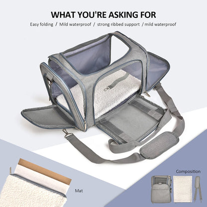Dog Carrier Bag ,Soft Side Backpack, Pet Carriers Dog Travel Bags Airline Approved ,Transport For Small Dogs and Cats