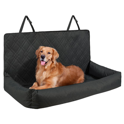Dog Car Seat Waterproof Dog Booster Seat, Pet Car Seat with Clip-On Safety Leash, Car Bed for Medium or Large Dog