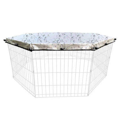 Dog or Puppy Playpen Covered from Sun and Rain, Rain Proof Cover,  Fits 8 Panels Dog Pen For Outdoor or Indoor, Escape-Proof